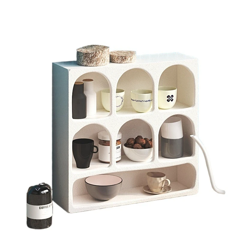 Cup storage rack, Jiugongge desktop grid rack, multi-layer storage box
