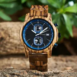 Men's Watches BOBO BIRD Wooden Men's Quartz Watch for Men Multifunctional Dials Wristwatch Support OEM Custom Logo Dropshipping