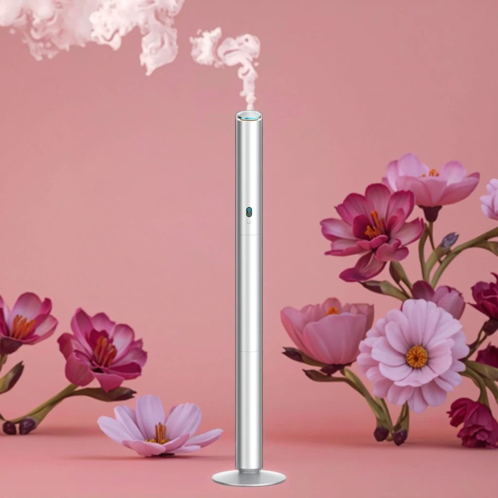 

4000 SQ Strong Mist Rechargeable Luxury Waterless Home Floor Tall Essential Oil Tower Aroma Diffuser Cylindrical Scent Diffuser