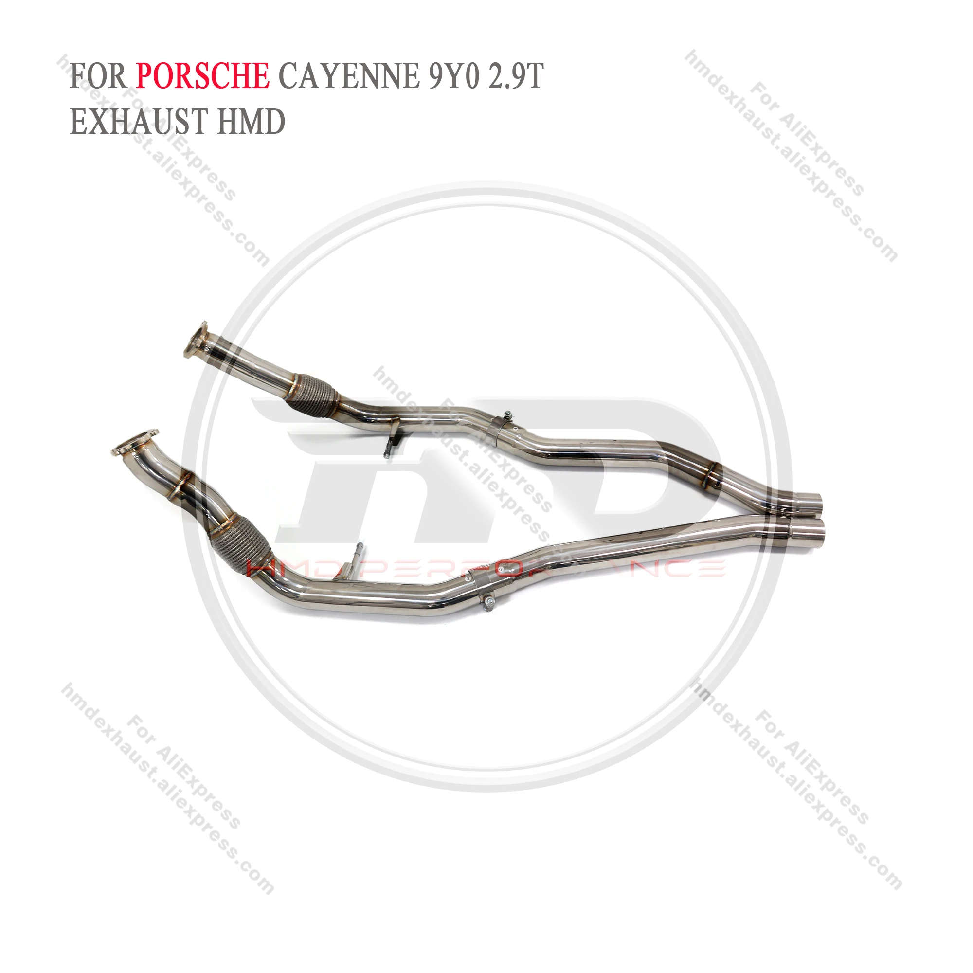 

HMD Stainless Steel Exhaust System Performance Middle Pipe For Porsche cayenne 9Y0 2.9T Race Tube