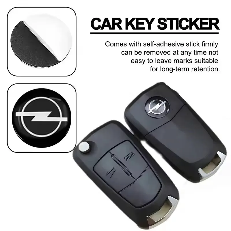14mm Aluminum Car Key Badge Emblem Replacement Car Key Stickers For Opel Astra Insignia Mokka Zafira Corsa Vectra Antara Meriva