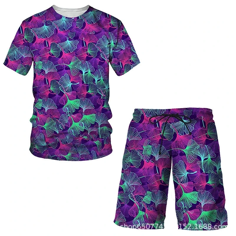 3D Printed T-shirt and Shorts The Fruit Pattern Summer Men's Casual Sports Suit Tracksuit Men Woman Plus Size S-7XL