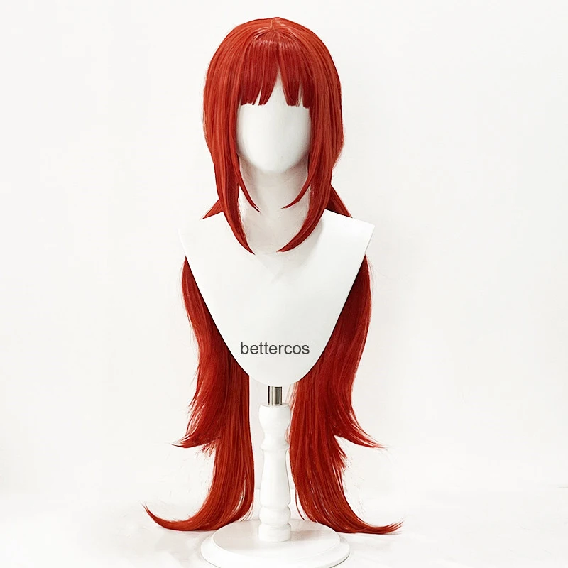 Nilou Cosplay Wig Impact Long Straight Red Wig Cosplay Anime Cosplay Wigs Heat Resistant Synthetic Pre Styled Wigs