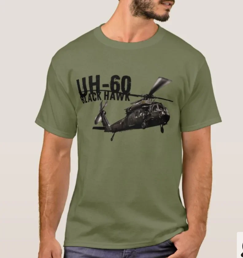 UH-60 Black Hawk Utility Helicopter T-Shirt. Summer Cotton Short Sleeve O-Neck Mens T Shirt New S-3XL