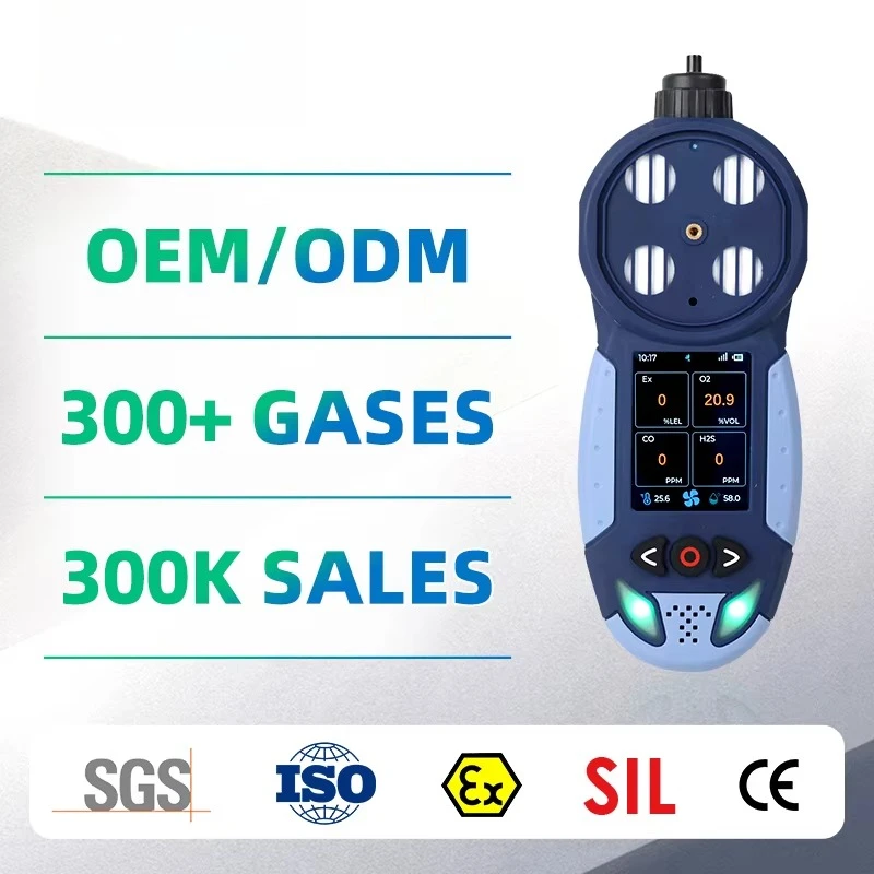 

GP400 Marine Portable Multi-Gas 5 in 1 Gas Detector O2 CO H2S HC CO2 LEL 4 Gas Monitor With Pump