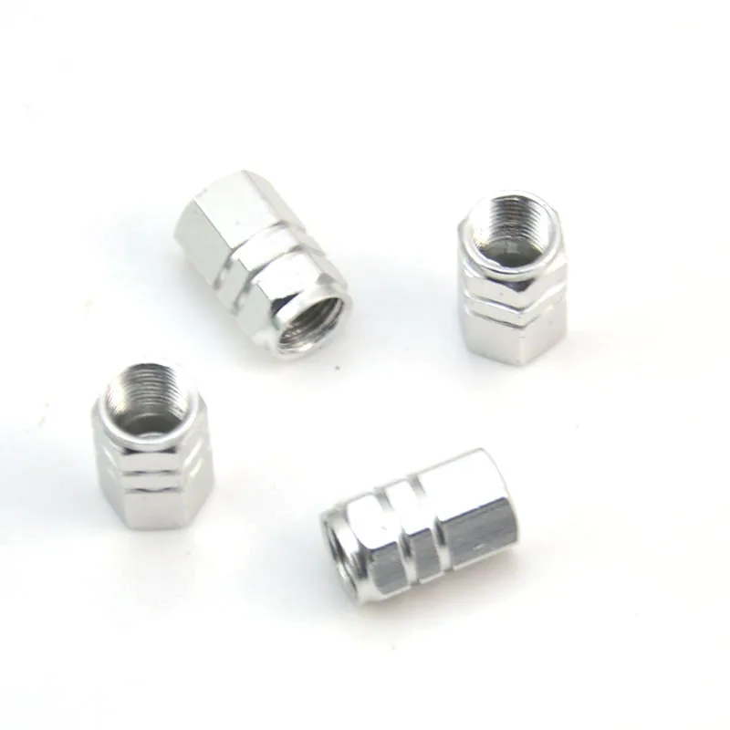 Universal 4Pcs Theft Proof Valve Stem Caps - Airtight Car Wheel Tyre Air Caps Cover Auto Tire Accessories