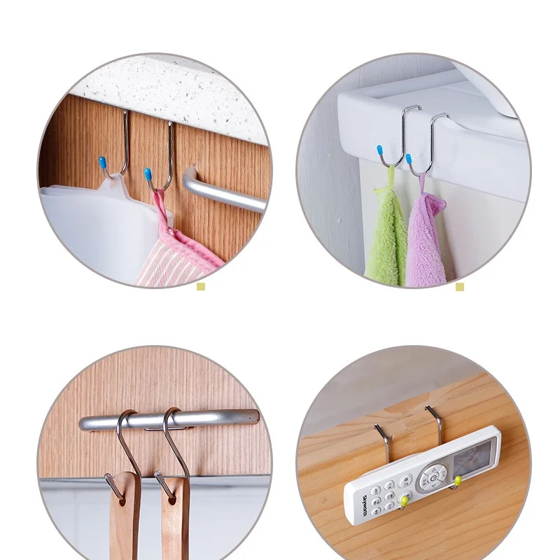 

Hanging Hooks Multi-Purpose Hangers Hanging Clips Hook For Kitchen Pans Pots Utensils Tooks Cups Mug Clothes Bags Towel