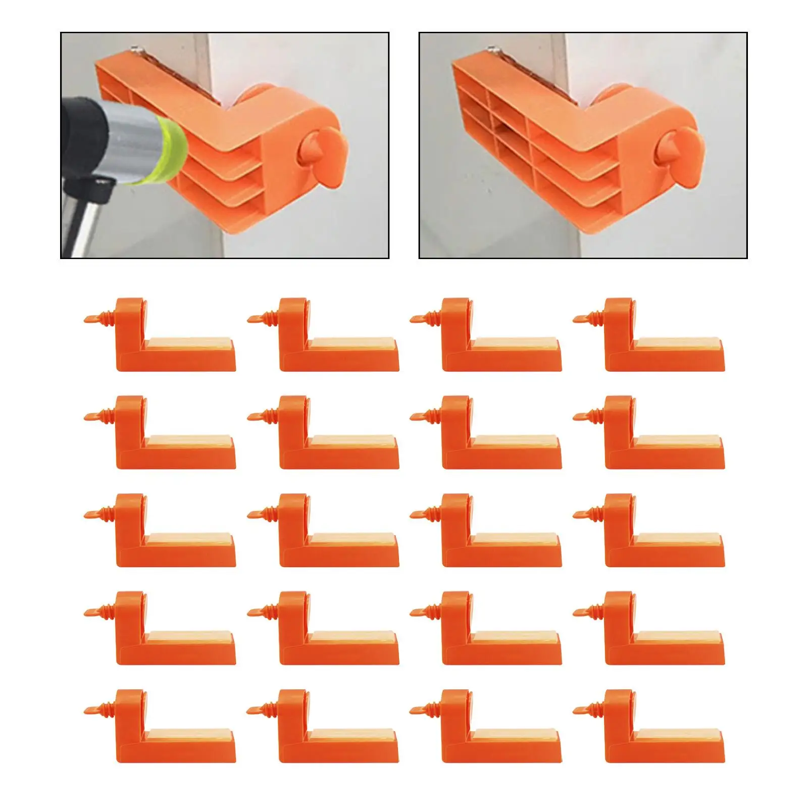 20Pcs Tile Leveling Spacer Upgraded Construction Tool Tile Tools Floor Wall Tiles Reusable Leveler Tool Male Angle Leveling Tool