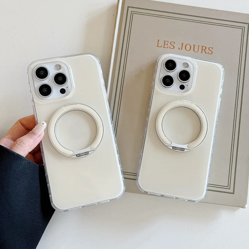 

Simple Solid Color Epoxy Pivot Phone Case Compatible with Apple17/16PRONiche Anti-dropiPhone15/14PRO