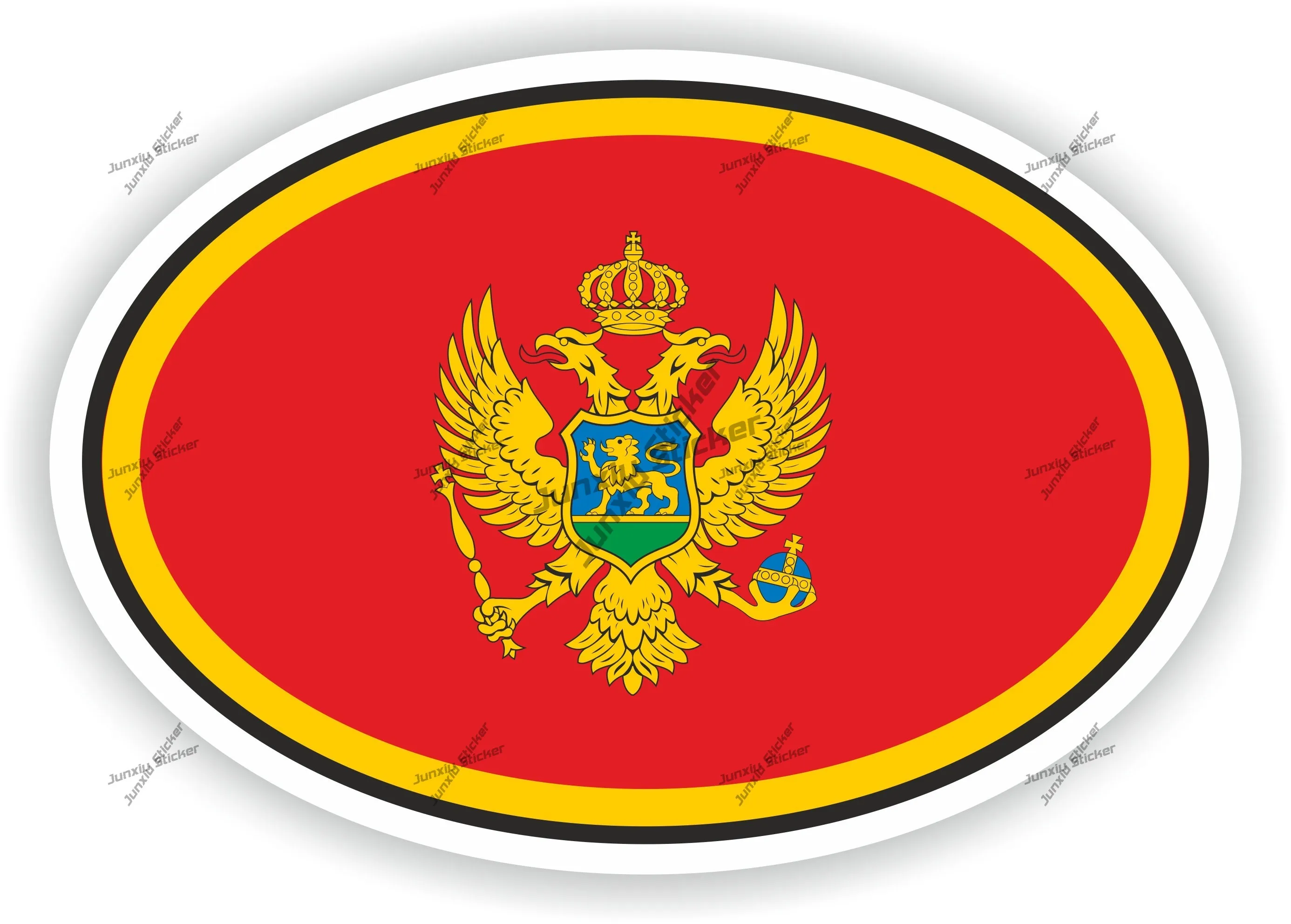 

Montenegro Flag Oval Sticker Accessoire Voiture Accesorios Para Auto Tuning Accessories Trolley Case Motorcycle Helmet Wall