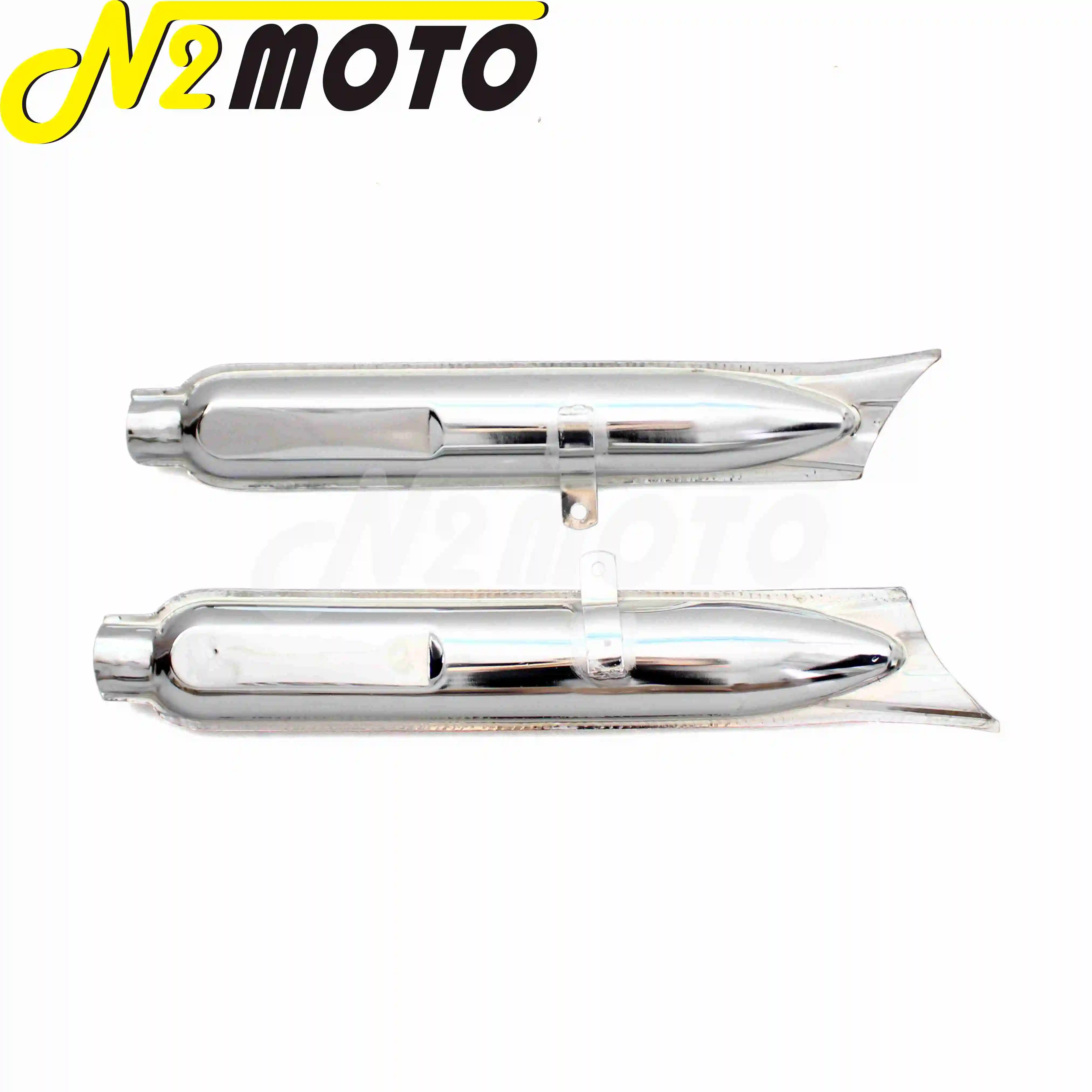 1 Pair Stainless Steel Chrome Exhaust Muffler Pipes 24HP Tube for BMW Ural K750 M1 M72 R71 R12 and Dnepr MT12 Side Car