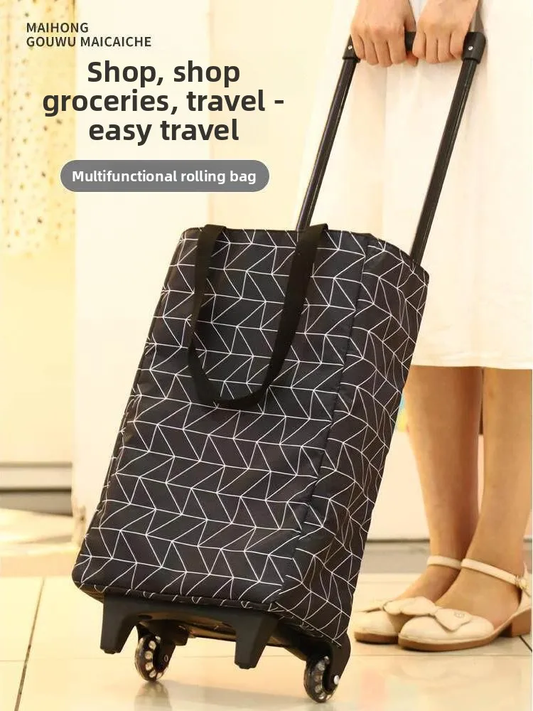 small-shopping-cart-pull-rod-hand-pulling-vegetable-buying-car-stainless-steel-material-non-folding-eva-wheel-household-essen