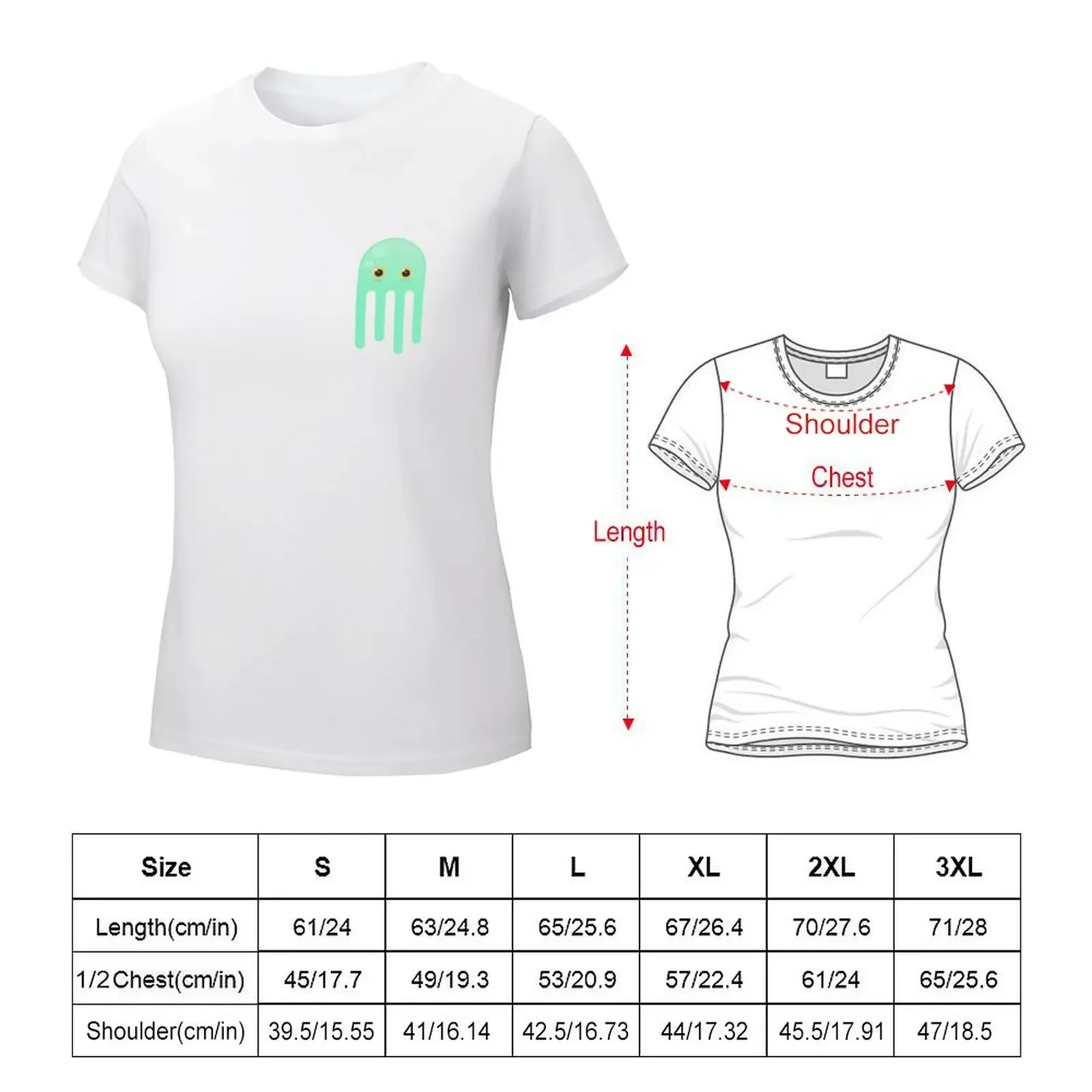 Lime Jellyfish T-shirt aesthetic clothes funny animal print shirt for girls Woman clothes