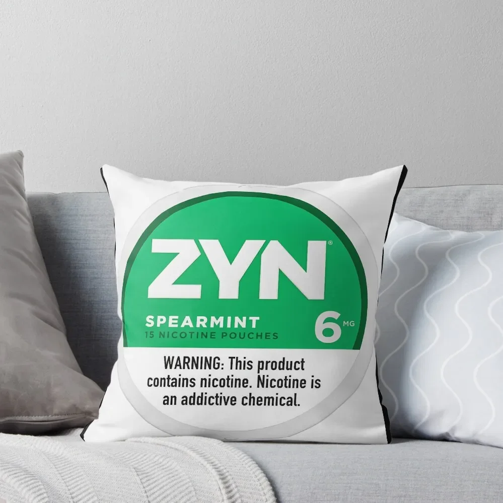 Zyn Shirt Sticker Nicotine Pouches Poster Chill Cool Mint Throw Pillow home decor items Cushion Cover Set