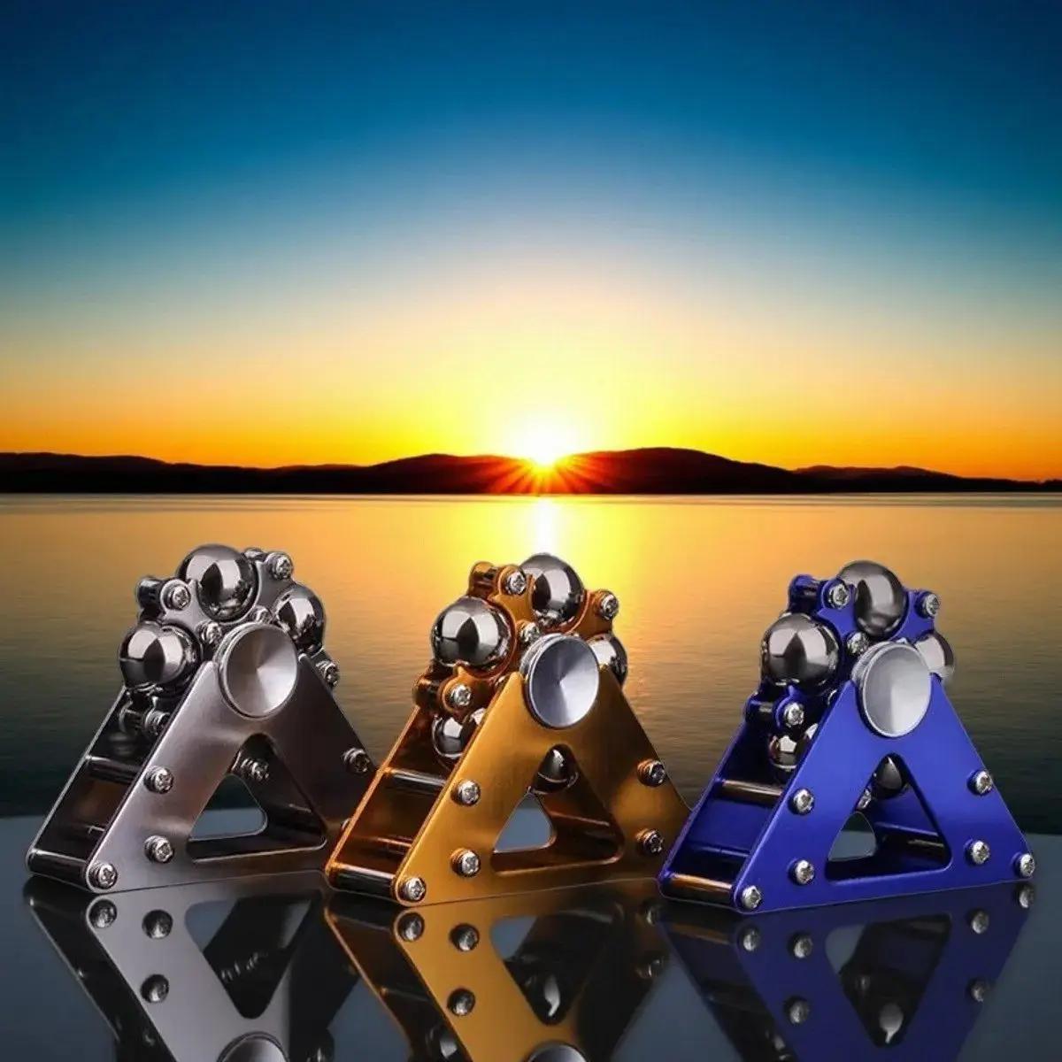 Metal Rotating EDC Fidget Ferris Wheel Gyroscope Adult Stress Relief Toy Metal Ball Carbon Fiber Rotating Children's Gift