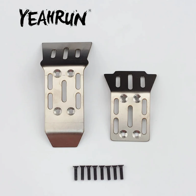 

YEAHRUN Stainless Steel Front And Rear Chassis Armor Protector for 1/18 Granite Grom RC Car Upgrade Accessories