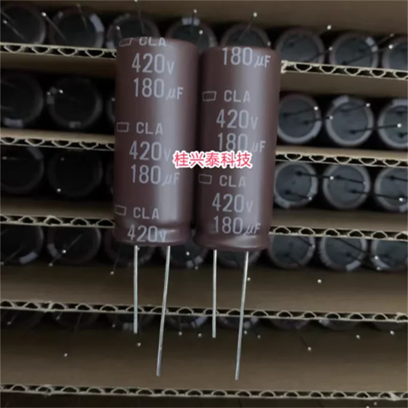 

Комплект из 2-х конденсаторов Black Diamond 180 мкФ 420В (18x45 мм), аналог 400В 180мкФ