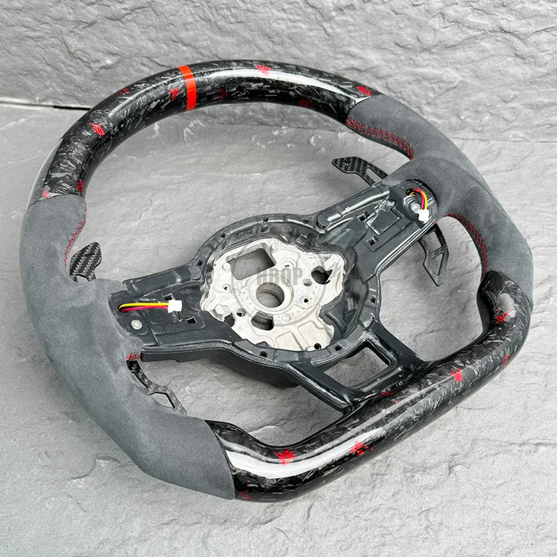 Carbon Fiber Steering Wheel Suitable For Vw Golf 7, 7.5, GTI, Mk7, Can Be Equipped With Carbon Fiber Frame,Car Accessories