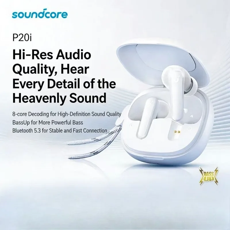 

SoundCore P20i in-ear Bluetooth Earphones with True Wireless HD Calls and Smart Noise Cancellation Headphones