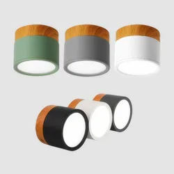 Nordic LED Surface Mounted Downlight 9W 12W 15W 18W 20W 24W Dimmable Ceiling Lamp 110V-240V Living Room Foyer Bedroom Spot Light