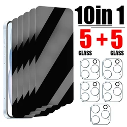 10IN1 Privacy Screen Protector For IPhone 16 15 14 13 12 11 Pro Max 12 13 Camera Lens Glass For IPhone 13 12 Mini 14 15 16 Plus