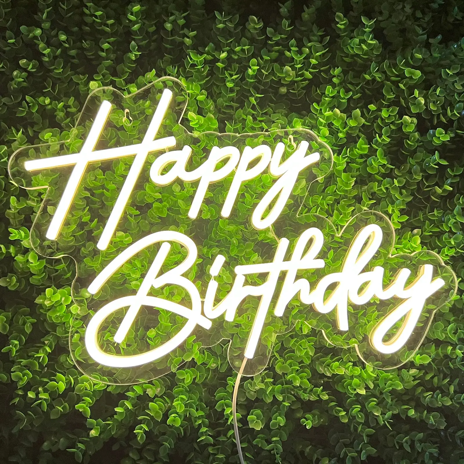 feliz aniversario neon sign para wall decor art decoracao para all birthday party 01