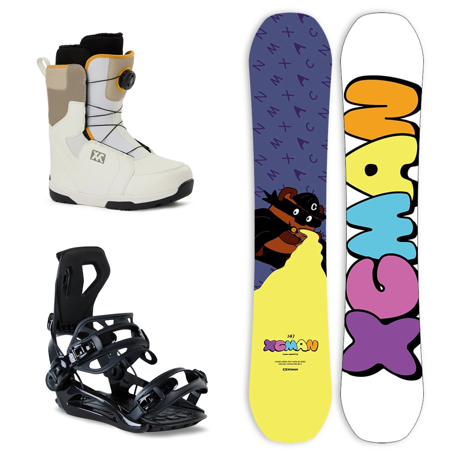 

Прочный комплект для сноуборда, полный комплект для сноуборда с креплениями и ботинками