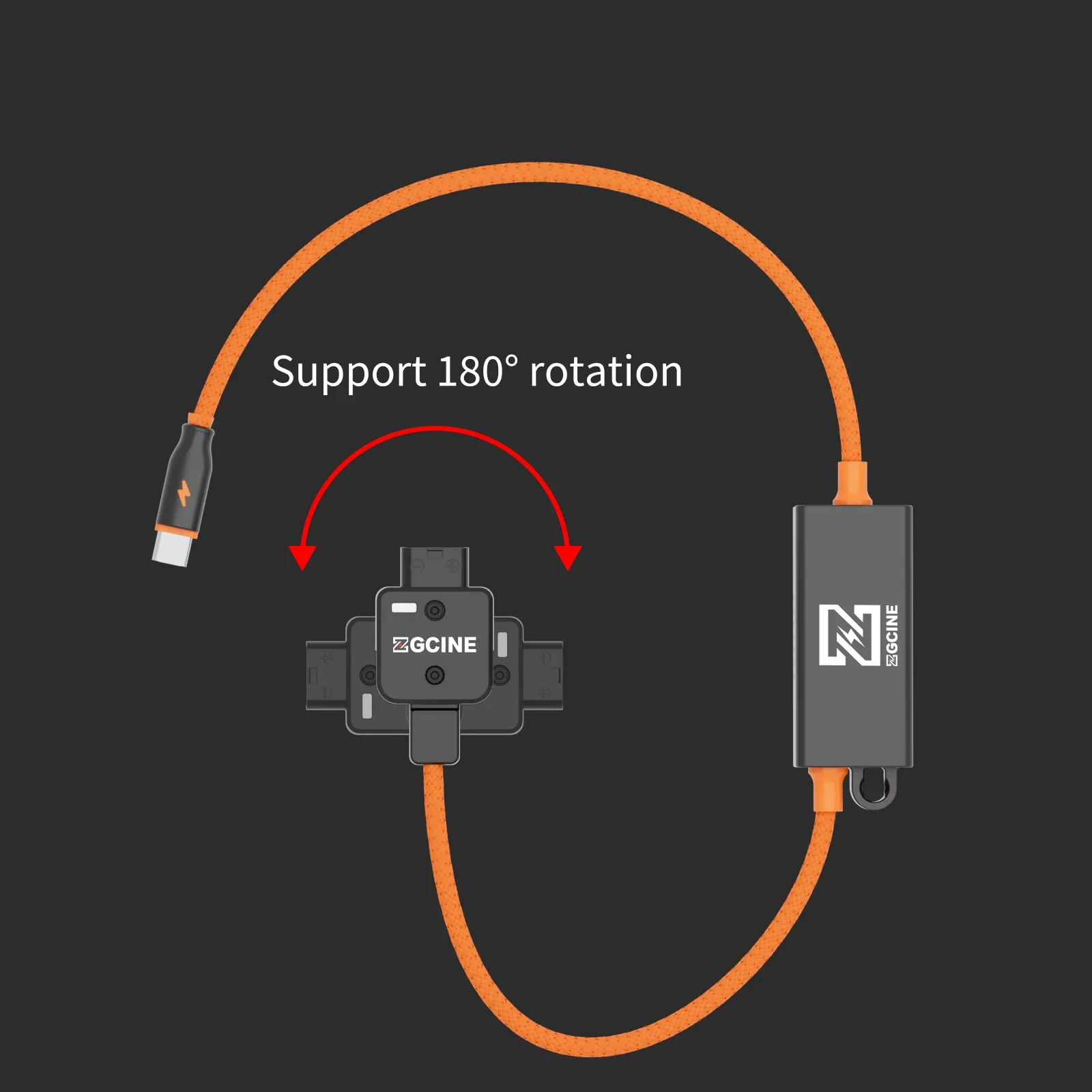 ZGCINE DT-PD 20 V-Mount Charger كابل مضفر D-Tap إلى USB-C PD للهواتف الكاميرات