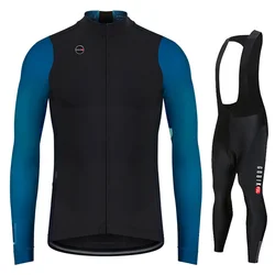 Men's Long Sleeve Cycling Jersey Set, Breathable, MTB, Spring, Autumn, Summer, Clothing, 2022