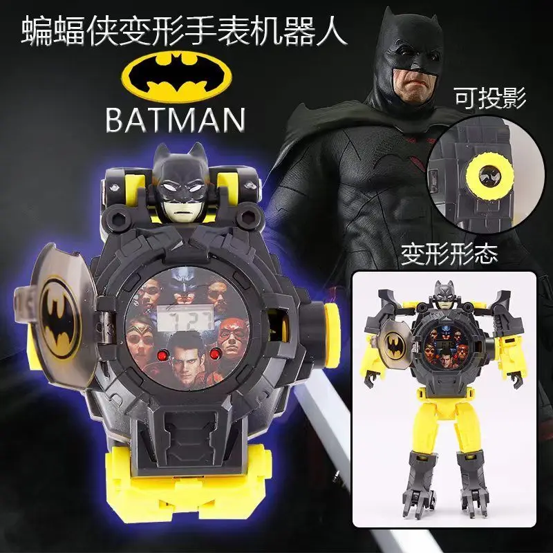 Beast Kingdom Batman Captain America  Projection Watch Cartoon Personality Creative Fashion Children's Glowing Watch Kids Toys