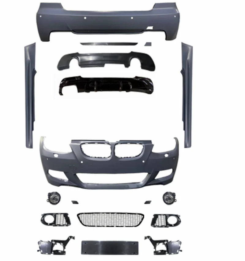 

2025 Лидер продаж, новый тип автомобильного бампера E93 M-tech Style Body Kit для 3 серии E92, передний бампер, задний бампер, боковые юбки Mt Bodykit