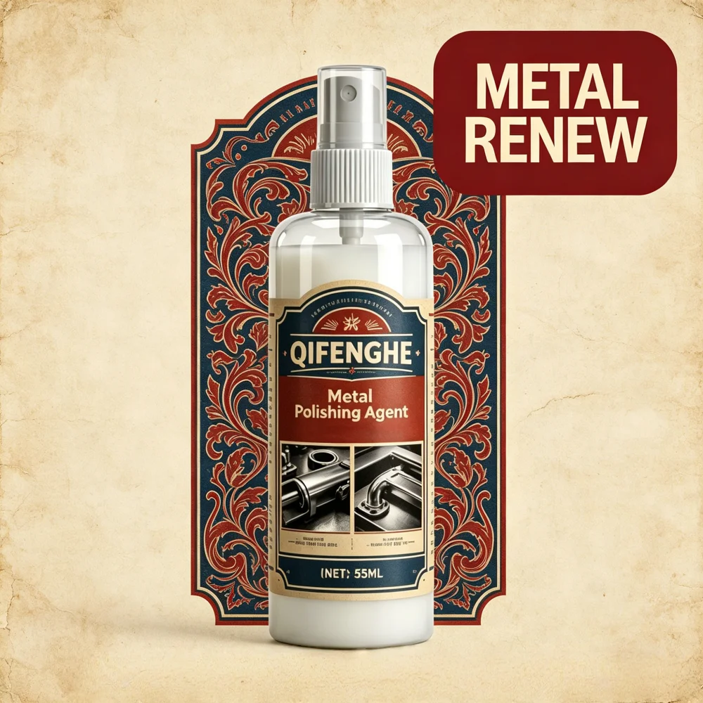 QIFENGHE 55ml Metal Polishing Agent Spray, Rust & Tarnish Remover for Chrome, Stainless Steel, Copper, Shine Restorer & Oxidatio