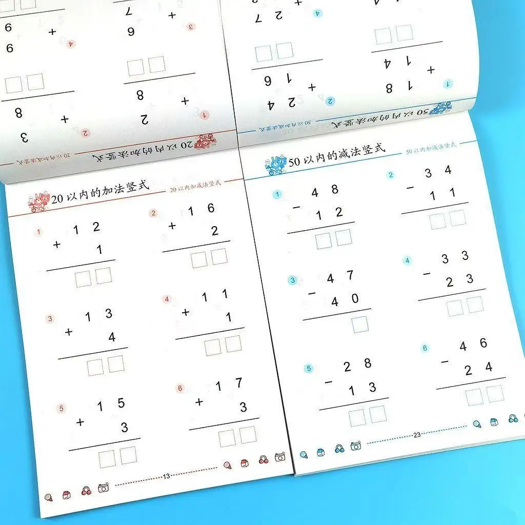 Addition And Subtraction Within 100 Maths Workbook Primary School Training Book Arithmetic Exercise Books Notebooks