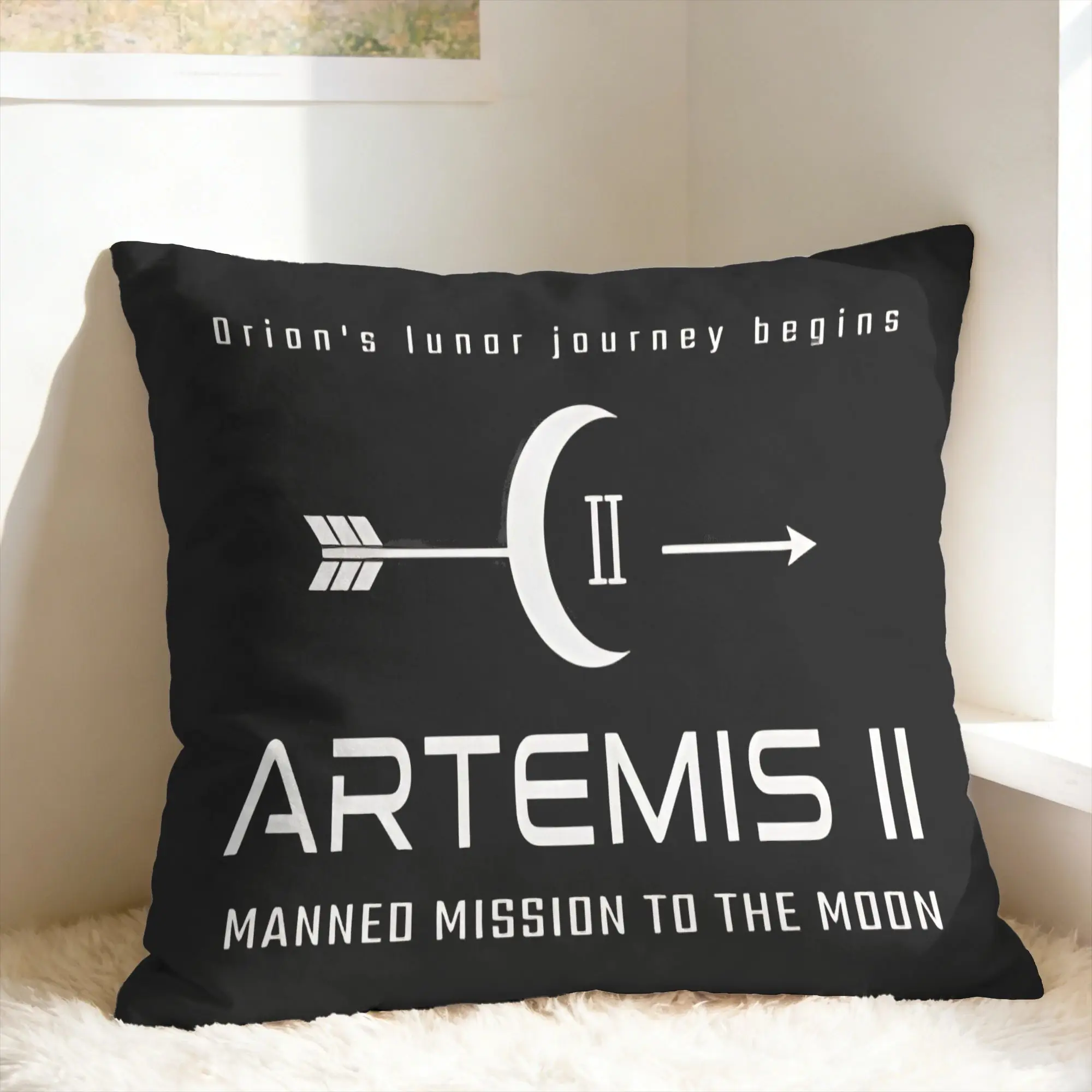 Pillow Cover Artemis II Back to the Moon 2026  Novelty Pillow Case For Wedding Party Home Decor Pillowcases