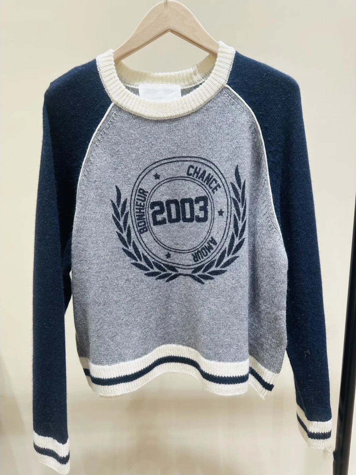 

Трикотажная кофта Heidd BA2026 Early Spring College с цифровым принтом, свободного кроя, с длинными рукавами и круглым вырезом, в стиле колор-блок