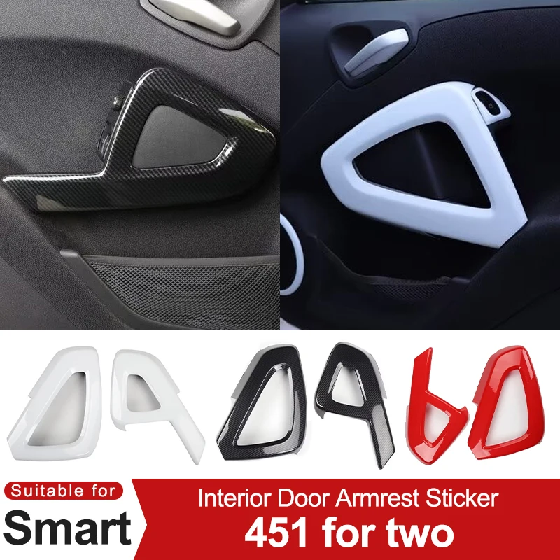 

For Smart Brabus 451 Fortwo Car Door Armrest Cover Door Handle Decoration Sticker Interior Modification Accessories