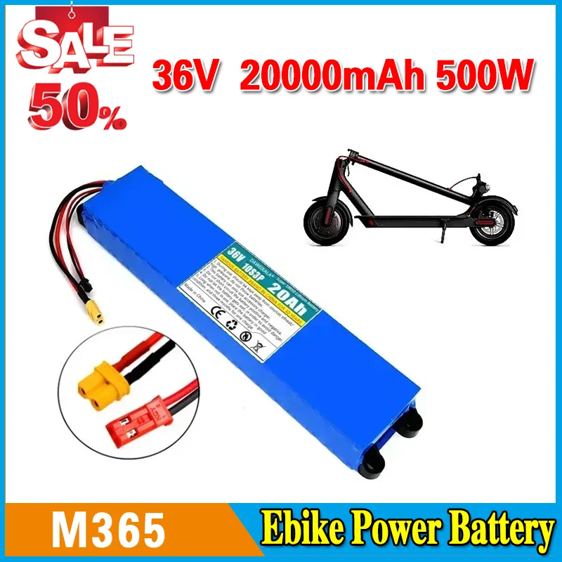 

36V Battery 20Ah 18650 lithium battery pack 10S3P 20000mAh 500W Same port 42V Electric S-cooter M365 E-BK Power Battery with BMS