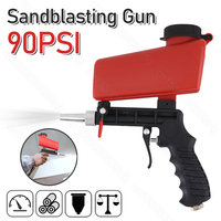 Small Sandblasting Gun Air Sand Blaster 90PSI Handheld Pneumatic Blasting Gun Pneumatic Sand Blaster for Polishing Rust Removal