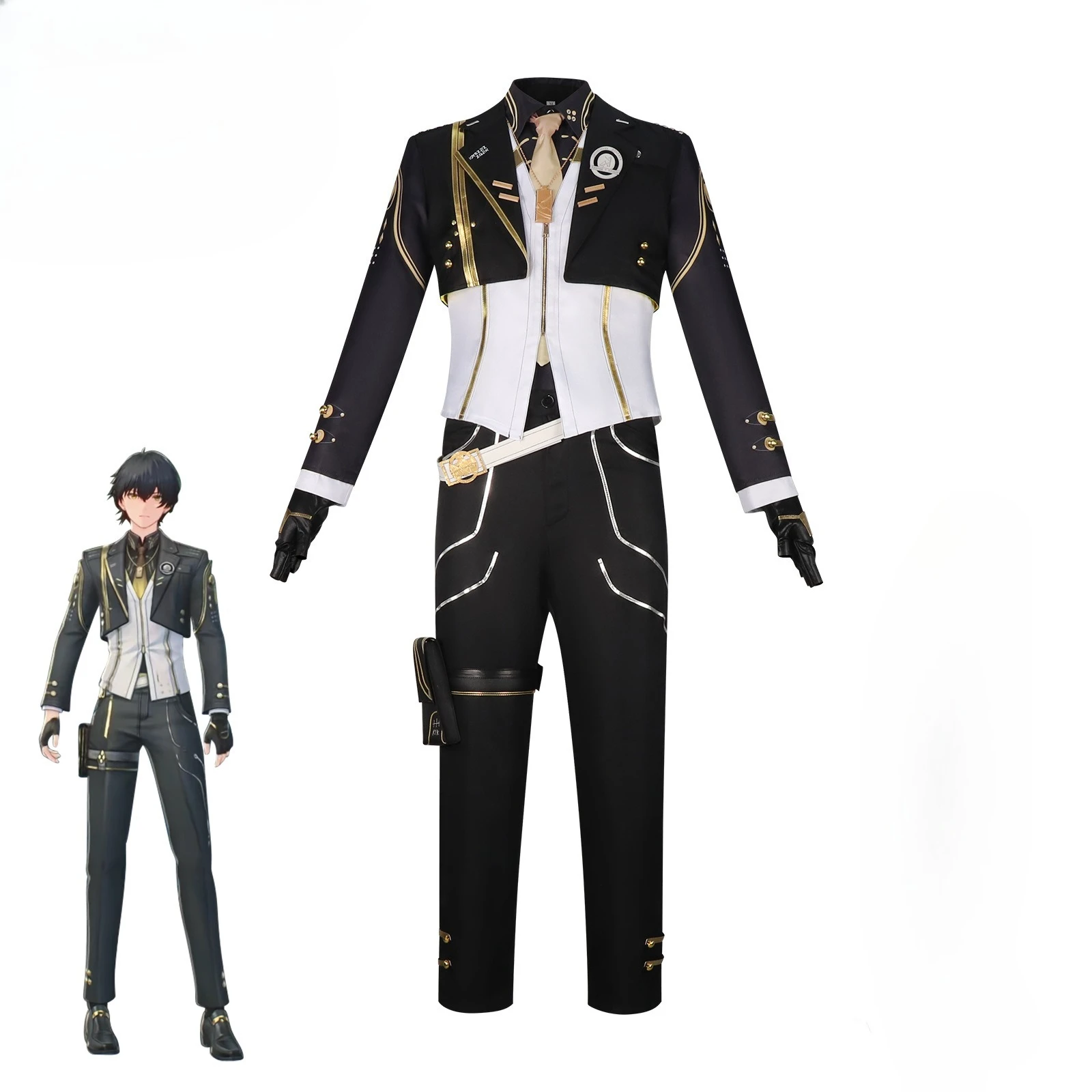 

Wuthering Waves Rover Uniform Cosplay Costume Anime Character Halloween Masquerade Performance Clothing for Adult Men