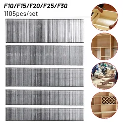 1105 Pcs F15 F20 F25/F30 Nail Gun Straight Brad Nails 304 Stainless Steels Stapler Nailer Staples Woodworking Power Tools