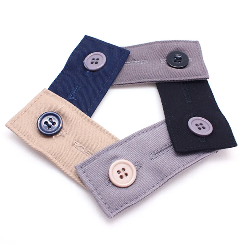 Jeans Waist Extender Button Trousers Waistband Expander Men Women Adjustment Waist Button Pants Extension Elastic Belt Buckle