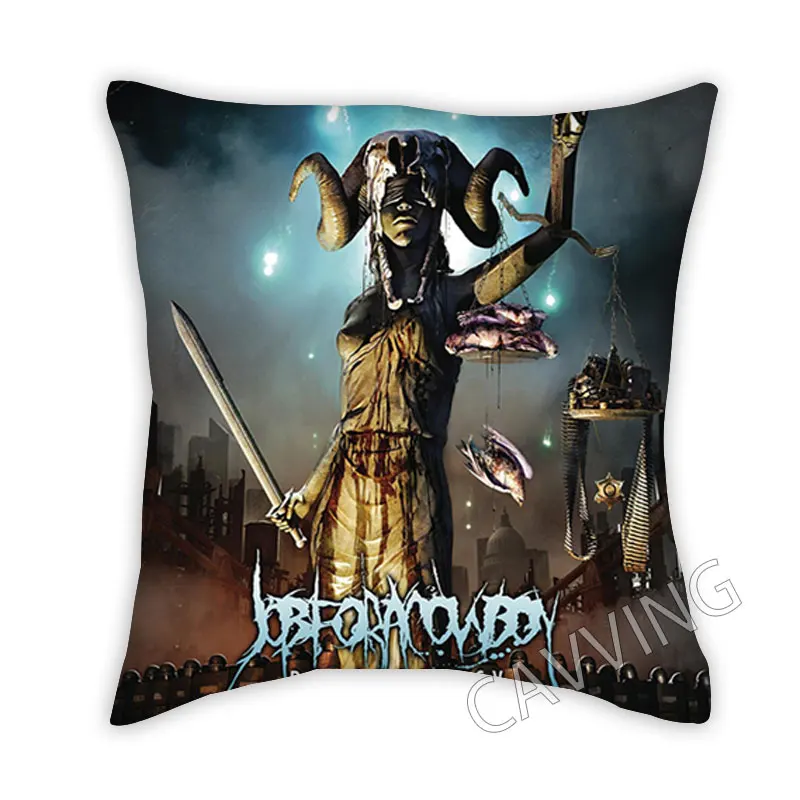 

Job for A Cowboy Band 3D Printed Polyester Decorative Pillowcases Throw Pillow Cover Square Zipper Cases Fans Gifts Home Decor