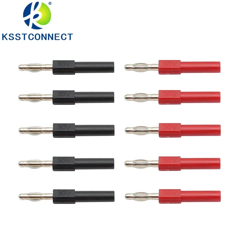 10pcs 4mm Banana shrouded to 4mm 2mm Y Type unshrouded plug female / male converters Adapter connecting plug