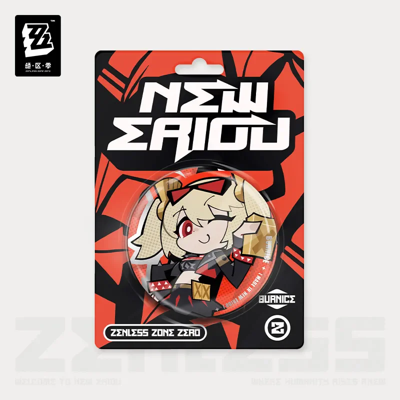[Genuine] miHoYo Game Zenless Zone Zero Q-version Tinplate Badge Pulchra Caesar Luciana Anime Brooch Accessory Cosplay Xmas Gift 4