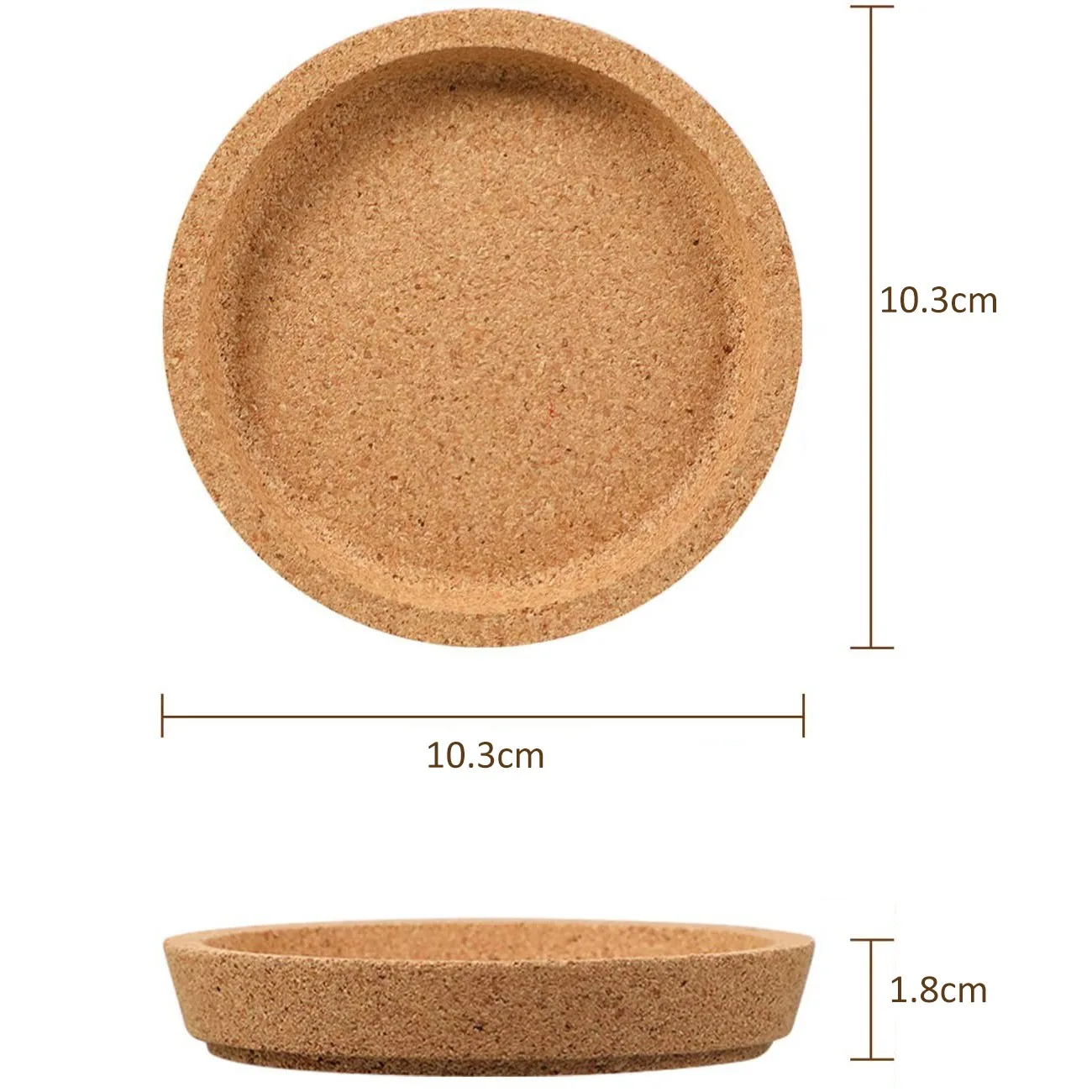 5 Pcs Cork Coaster for Beverage Coasters Heat-Resistant Water Reusable Natural Round Coasters for Restaurants and Bars