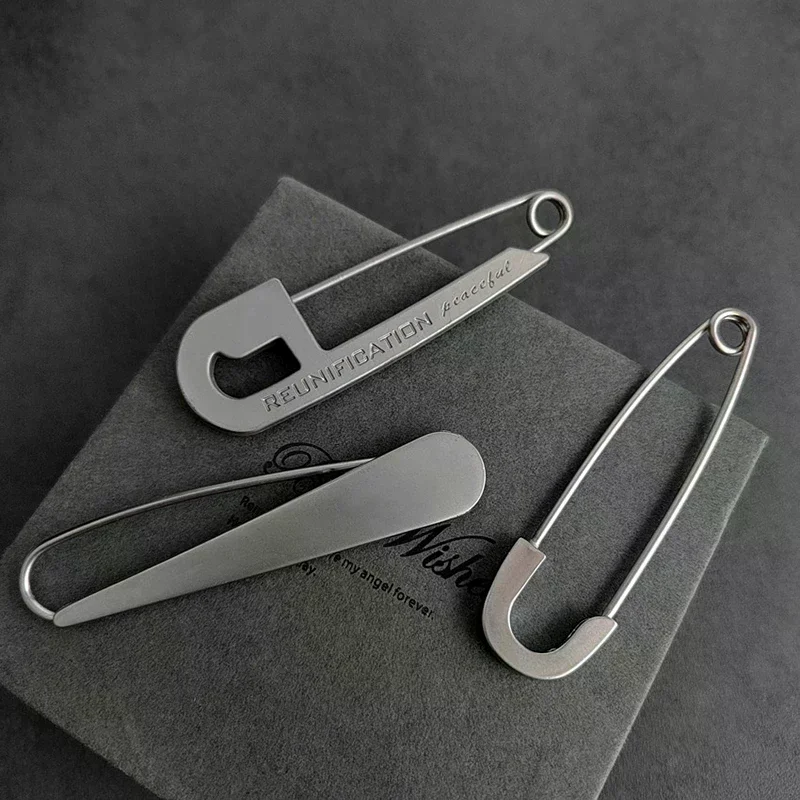 

Trendy Large Pins For Clothing Metal Safety Pins Jeans Dress Scarf Adjustable Pins Accessories