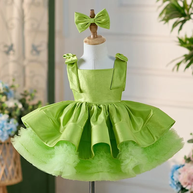 

Dreamy Vow J221, классическое атласное платье цвета фуксии для маленьких девочек, бальное платье принцессы без рукавов с бантом для детей, свадебная праздничная вечеринка