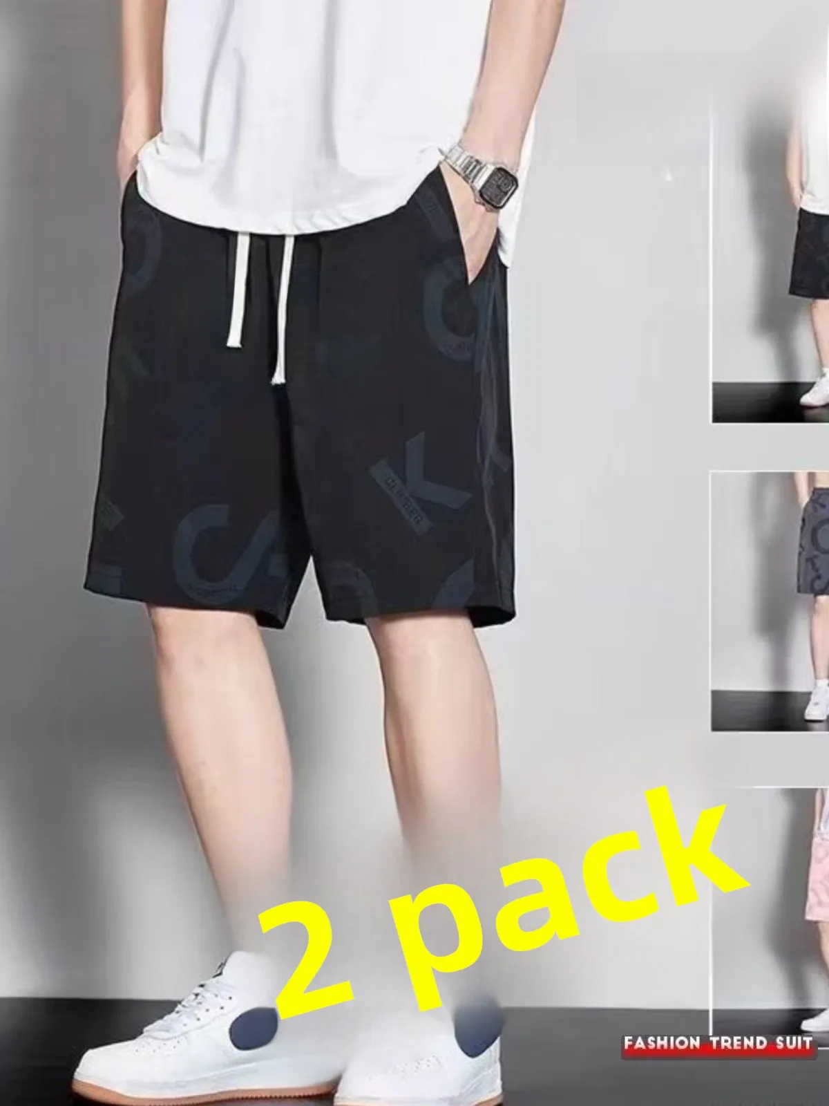 

Ice Silk Men's orts Summer Thin Faion Loose Beach Casual Qui Dry Five-Quarter Length Spor Lightweight Comfortable orts