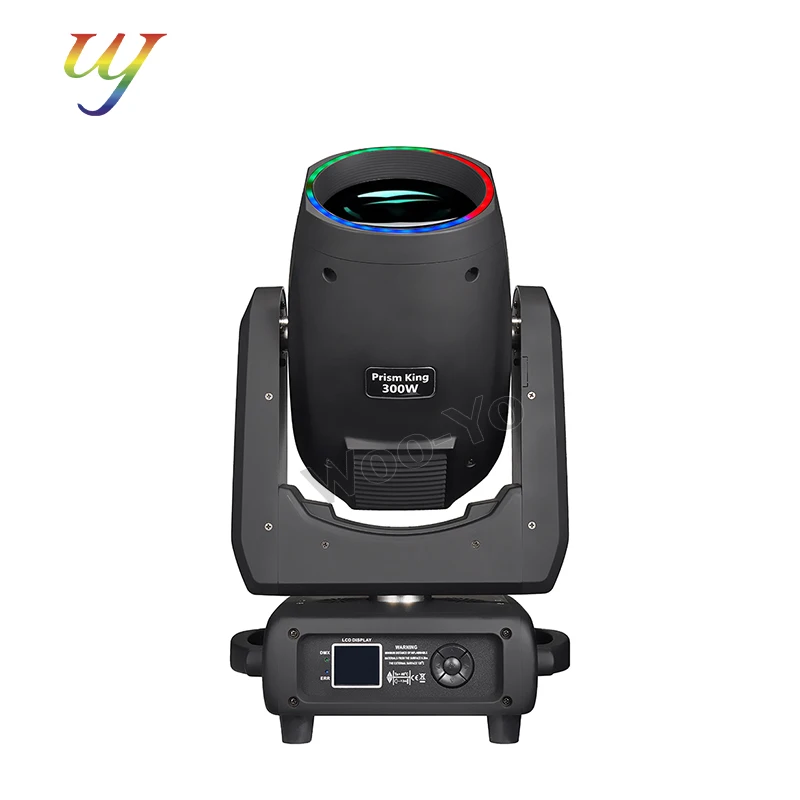 

RGB 3in1 LED Light DMX 300W Prism King 4 prisms with beam pattern dye moving head beam with dye pattern effect