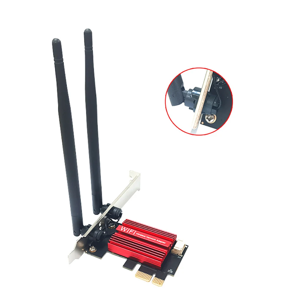 Tarjeta de red inalámbrica PCI-E WIFI 5 de 1200Mbps, antena de banda Dual de escritorio, adaptador compatible con Bluetooth, 2,4G, 5G, 7260AC